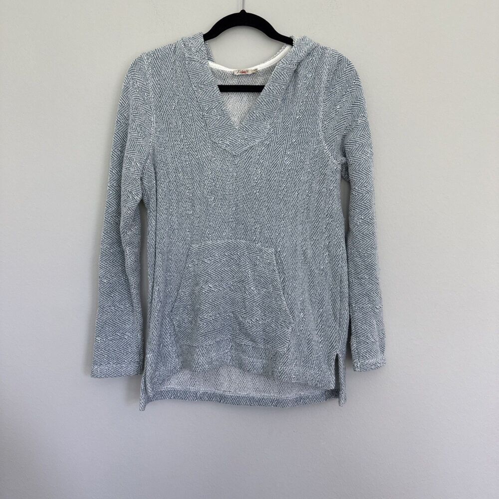 Faherty Whitewater Blue Pull-Over Hoodie Size Small Lightweight Soft
